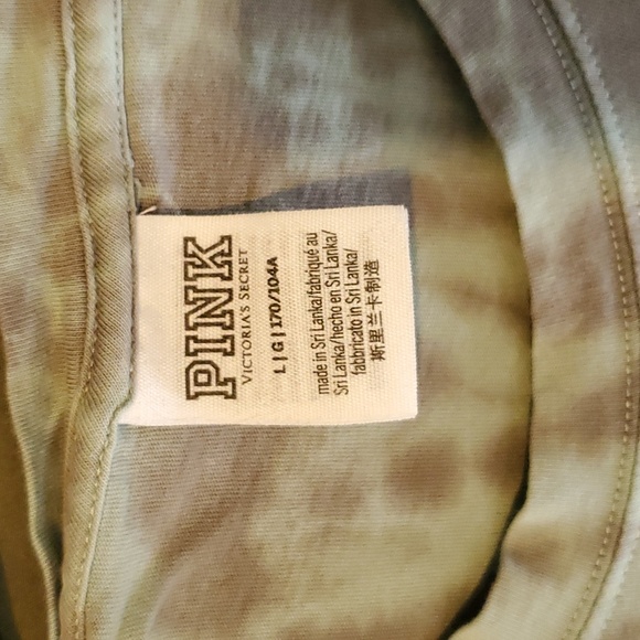 PINK green tye dye long sleeve shirt - Picture 2 of 2